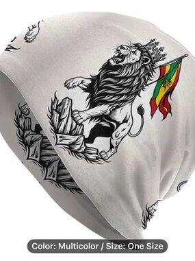 Men'S Fashion Hats Featuring The Rasta Lion of Judah Design